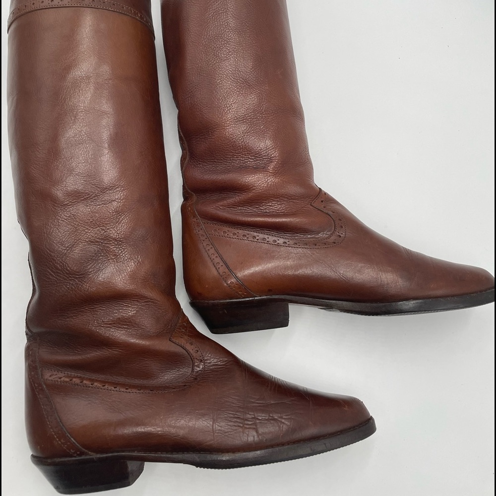 Vintage Leather Tall Boots Unknown Brand Women’s Size 7